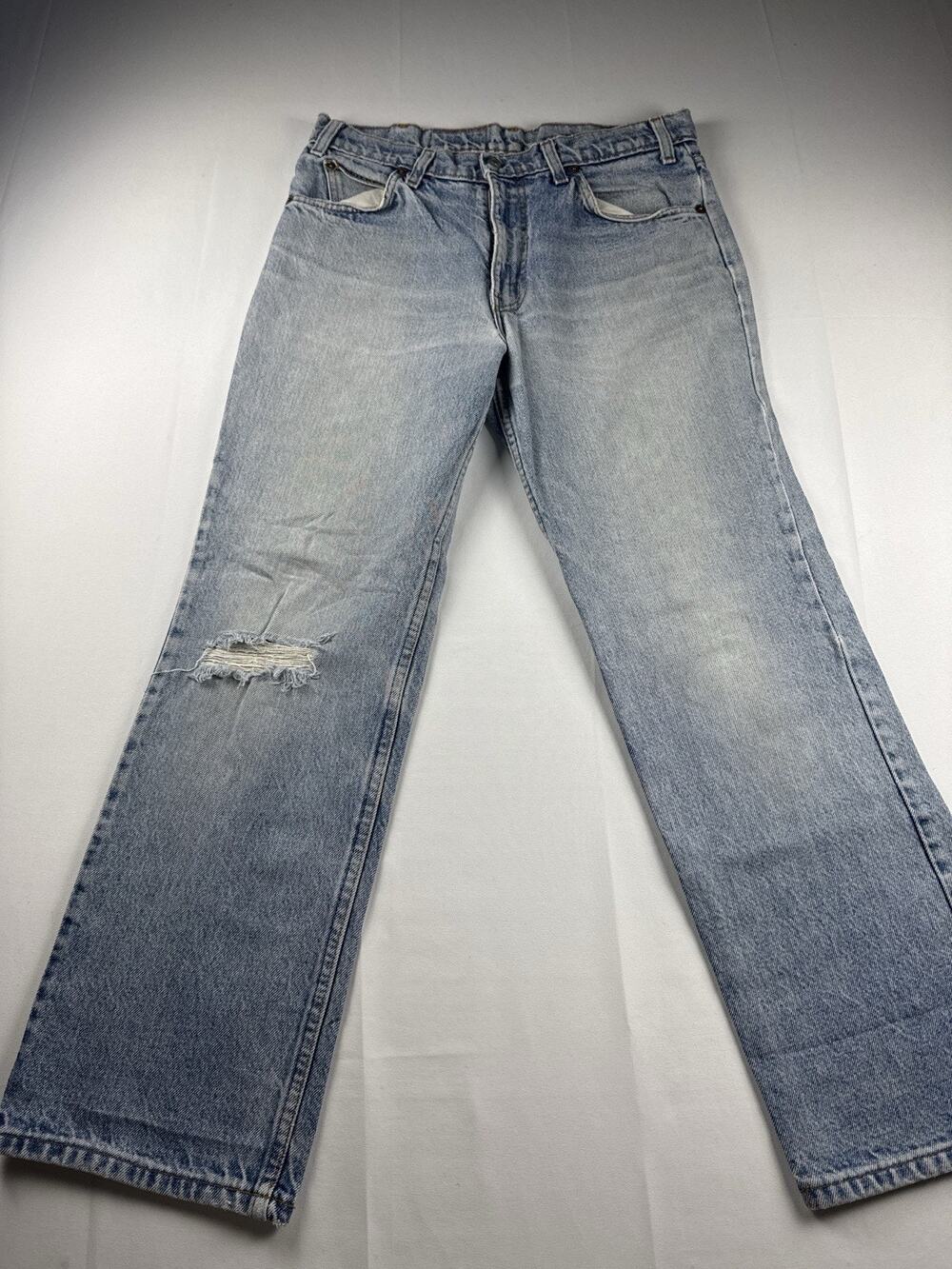 Levi’s Orange Tab Jeans 30x26 Light Wash Distressed Denim USA